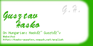 gusztav hasko business card